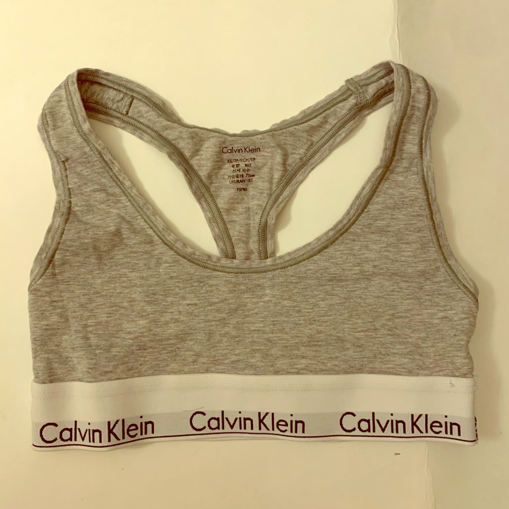 Grey Calvin Klein Bra top